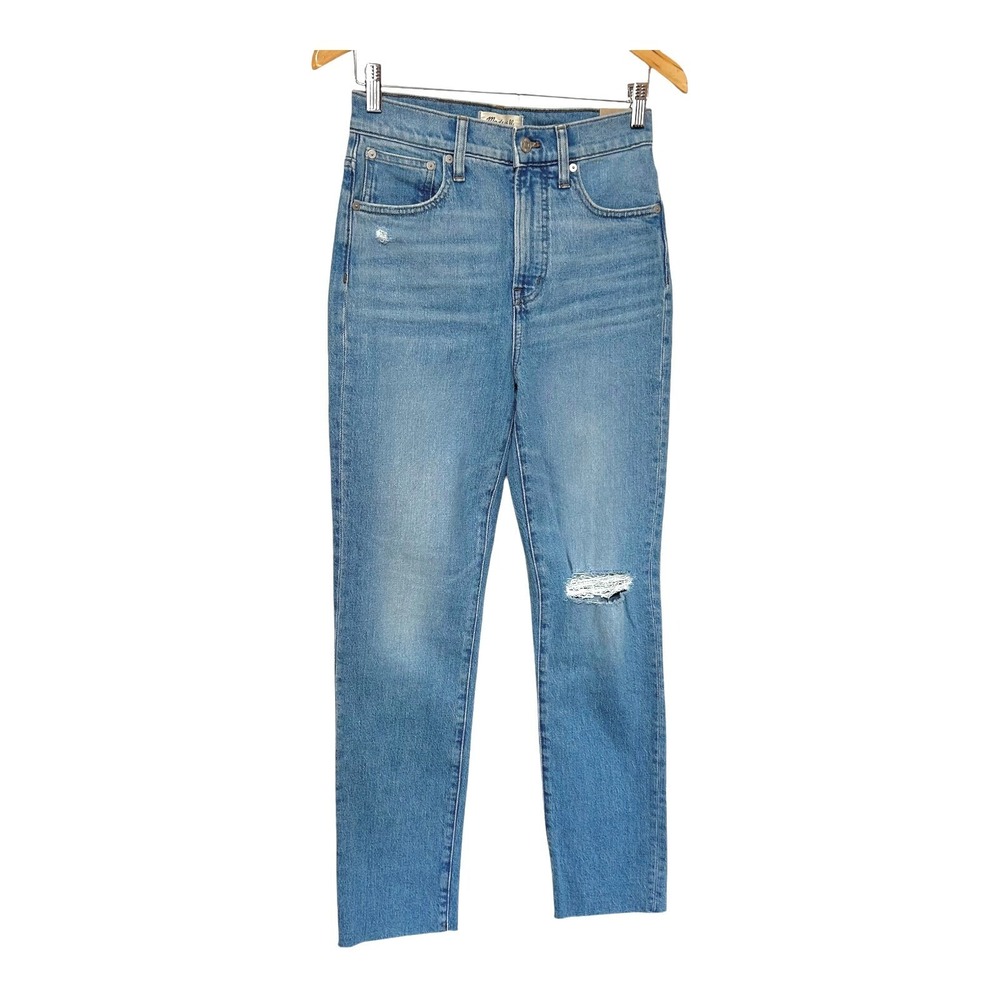 Madewell Women's Perfect Vintage Jeans 26T Tall Raw Hem Light Wash NEW WITH TAGS